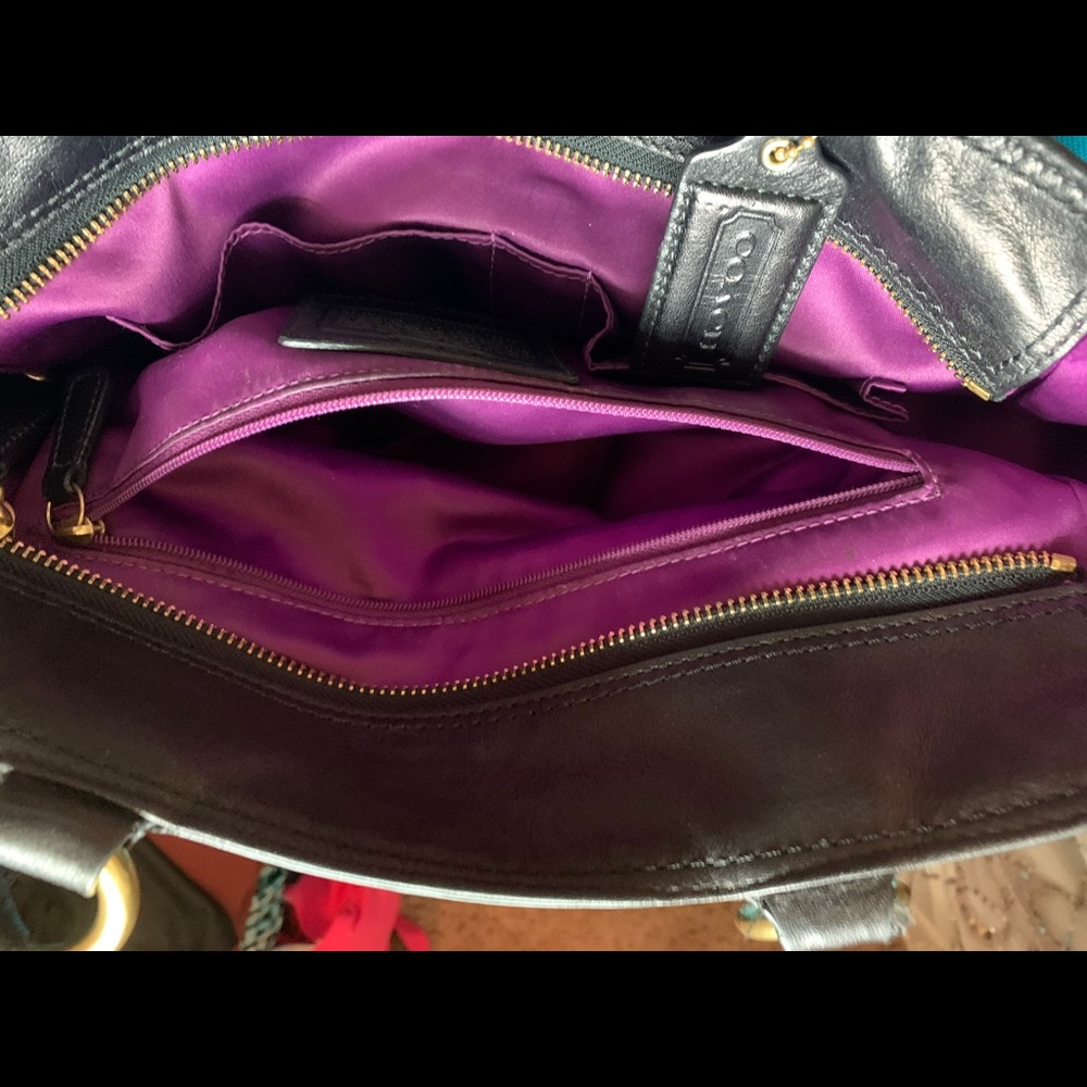 Very lightly Used Black leather Hobo Bag